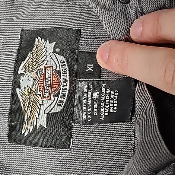 Harley Davidson XL gray short sleeve button down shirt - Picture 6 of 6